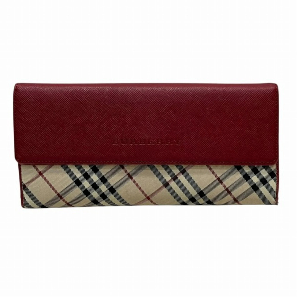 Burberry Nova Check Double Snap Closure Multicolor Long Wallet for Women